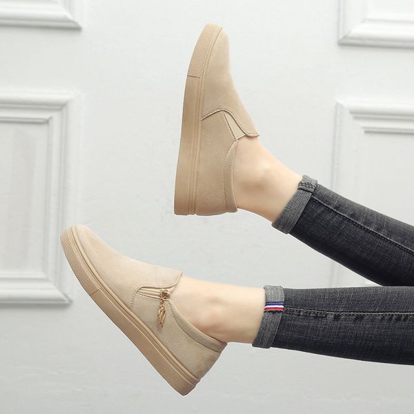 2020 women flats female round toe shoes ladies vulcanzied women's zipper loafers woman comfort platform footwear plus size, Black
2020 women flats female round toe shoes ladies vulcanzied women's zipper loafers woman comfort platform footwear plus size, Black