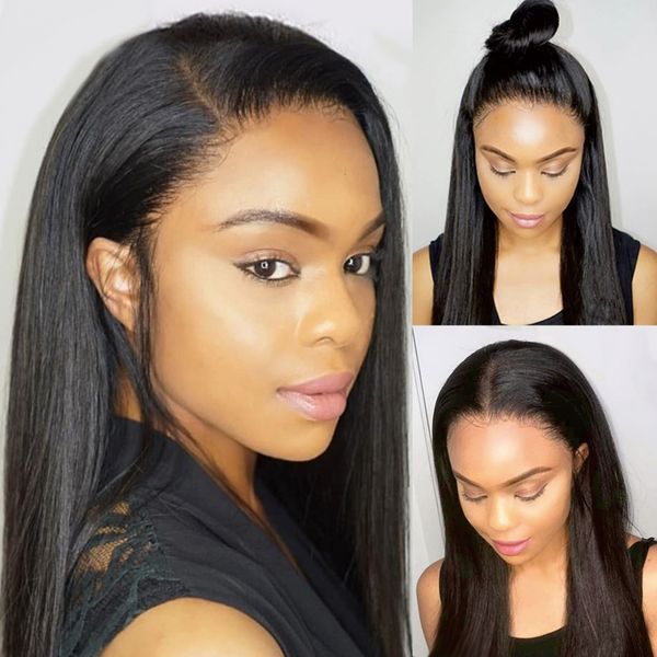 26 inch straight lace front wig 6x6 closure wig brazilian remy hair 13x4 lace front wig, Black
26 inch straight lace front wig 6x6 closure wig brazilian remy hair 13x4 lace front wig, Black