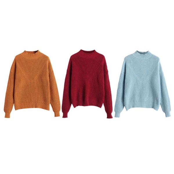 solid color drop shoulder knitted pullover sweater casual cotton sweater round collar elastic female sweaters daily outfit, White;black
solid color drop shoulder knitted pullover sweater casual cotton sweater round collar elastic female sweaters daily outfit, White;black