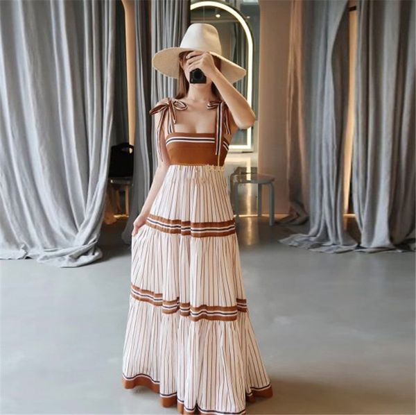 vacation bohemian beach dress women 2020 summer spaghetti strap striped pleated long dress female, Black;gray
vacation bohemian beach dress women 2020 summer spaghetti strap striped pleated long dress female, Black;gray