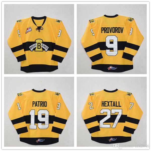 custom whl brandon wheat kings #9 ivan provorov #19 nolan patrick #27 ron hextall yellow hockey jersey stitched logos embroidered customized, Black
custom whl brandon wheat kings #9 ivan provorov #19 nolan patrick #27 ron hextall yellow hockey jersey stitched logos embroidered customized, Black
