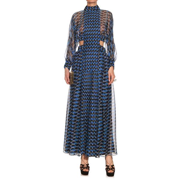 night club print party dress fashion loose o-neck half sleeve transparent women's long maxi dress, White
night club print party dress fashion loose o-neck half sleeve transparent women's long maxi dress, White