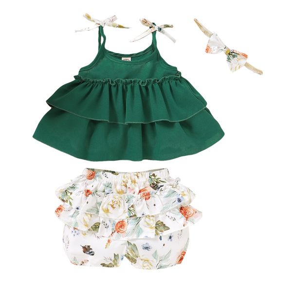 baby chiffon sling clothes sets infant kids cross-border suspenders shorts hair band 3pcs outfits set ins, White
baby chiffon sling clothes sets infant kids cross-border suspenders shorts hair band 3pcs outfits set ins, White