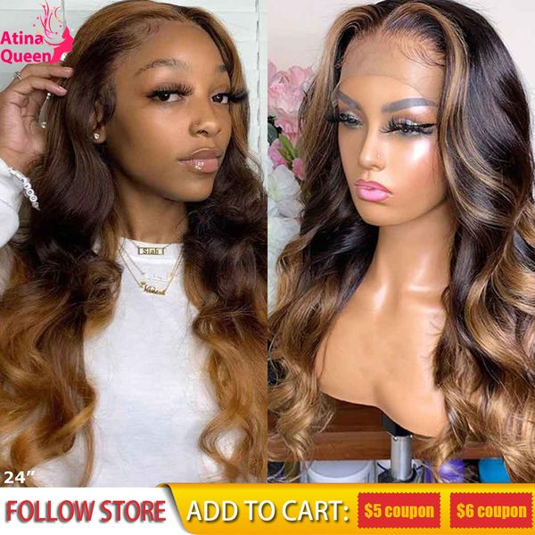 full lace human hair wigs honey blonde highlight wigs 360 frontal long body wave remy ombre brown deep part 13x6 lace front wig, Black
full lace human hair wigs honey blonde highlight wigs 360 frontal long body wave remy ombre brown deep part 13x6 lace front wig, Black