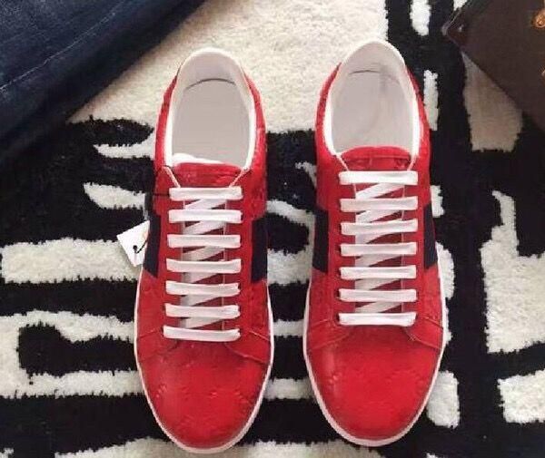 2019 new ace red signature leather mens designer sneakers women luxury mens womens low casual flat outdoor zapatillas driving shoes man, Black
2019 new ace red signature leather mens designer sneakers women luxury mens womens low casual flat outdoor zapatillas driving shoes man, Black