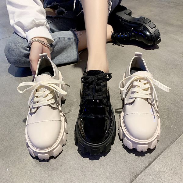 women chunky sneakers ladies non-slip lace up comfortable flats shoes round toe platform women black retro leather shoes b591
women chunky sneakers ladies non-slip lace up comfortable flats shoes round toe platform women black retro leather shoes b591