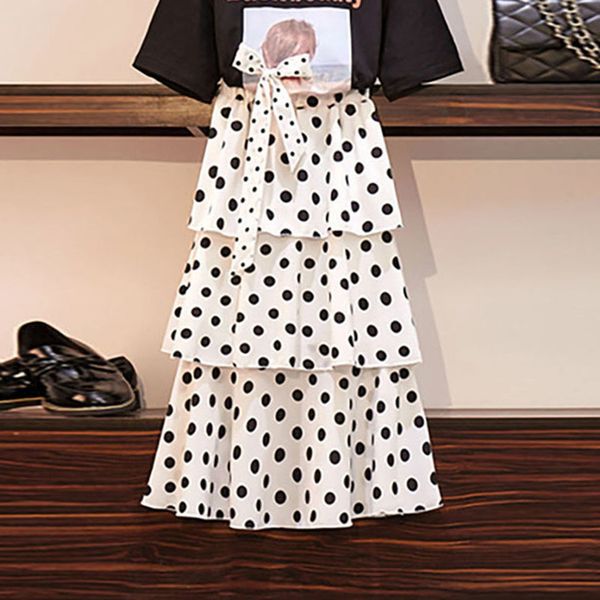 elegant polka dot print long skirts womens a line ruffled female skirt 2020 spring summer holiday beach skirts ladies, Black
elegant polka dot print long skirts womens a line ruffled female skirt 2020 spring summer holiday beach skirts ladies, Black