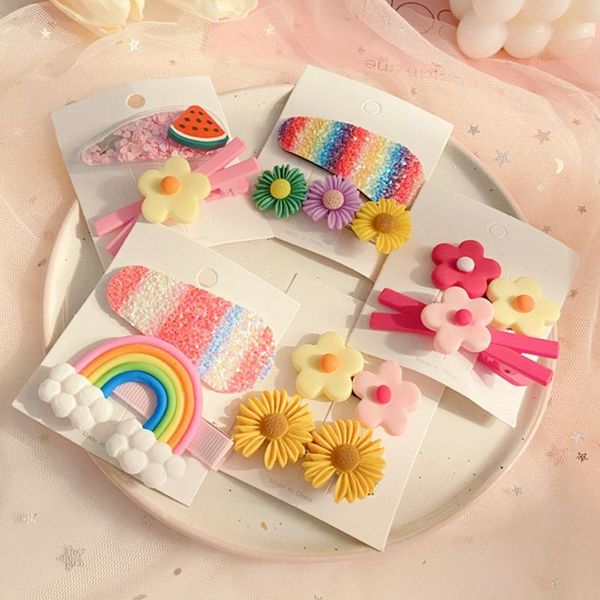 hair accessories cute princess rainbow flowers watermelon children bb clip hairpin baby child girl headdress, Slivery;white
hair accessories cute princess rainbow flowers watermelon children bb clip hairpin baby child girl headdress, Slivery;white
