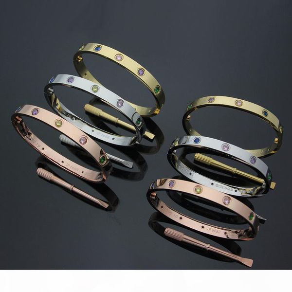 316l stainless steel new style 18k gold colorful screw love bangle bracelet with cz screwdriver for woman jewelry screws never lose logo, Black
316l stainless steel new style 18k gold colorful screw love bangle bracelet with cz screwdriver for woman jewelry screws never lose logo, Black