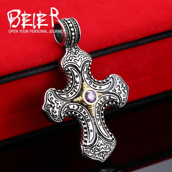 beier unique cool pretty necklace pendant for man and woman stainless steel fashion cross jewelry bp8-164, Silver
beier unique cool pretty necklace pendant for man and woman stainless steel fashion cross jewelry bp8-164, Silver