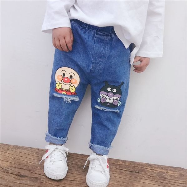 summer 2019 new children's cartoon and jeans face super slimming tassel water-washing hole jeans, Blue
summer 2019 new children's cartoon and jeans face super slimming tassel water-washing hole jeans, Blue