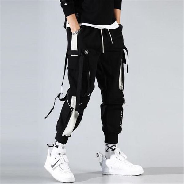 men's pants hip hop streetwear splice joggers fashion men casual cargo pant trousers high street elastic waist harem, Black
men's pants hip hop streetwear splice joggers fashion men casual cargo pant trousers high street elastic waist harem, Black