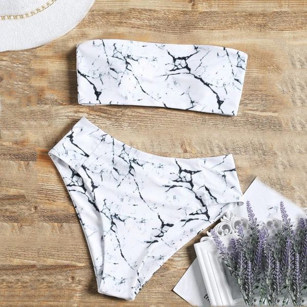 casual in stock bikini set marble print bathing letter suit female push up bikini high waisted swimsuit mayo lady swimwear, White;black 
casual in stock bikini set marble print bathing letter suit female push up bikini high waisted swimsuit mayo lady swimwear, White;black
