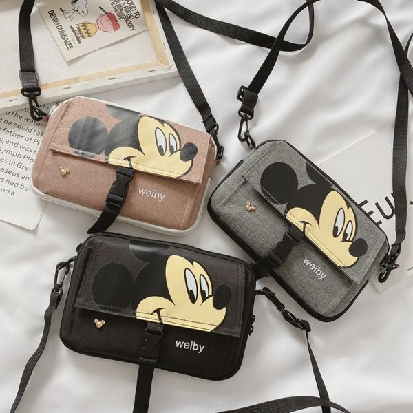 2020 children's casual simple cute baby shoulder shoulder korean canvas accessories bag fashionmouse messenger bag