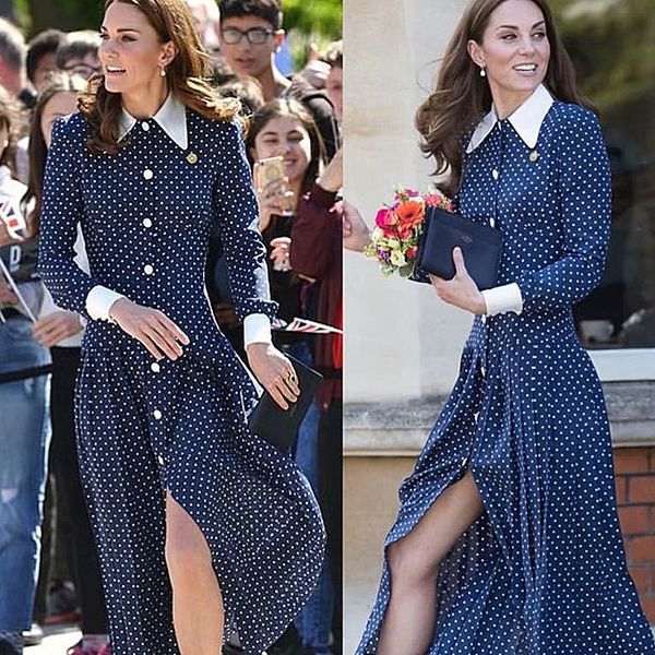kate middleton long dress new women's fashion party casual vintage elegant gentlewoman buttons dots print dresses, Black;gray
kate middleton long dress new women's fashion party casual vintage elegant gentlewoman buttons dots print dresses, Black;gray