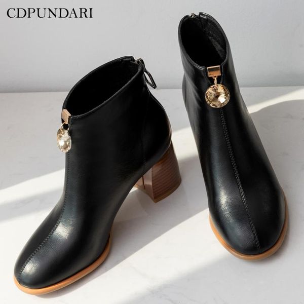 fashion ankle boots for women heel boots ladies spring shoes, Black
