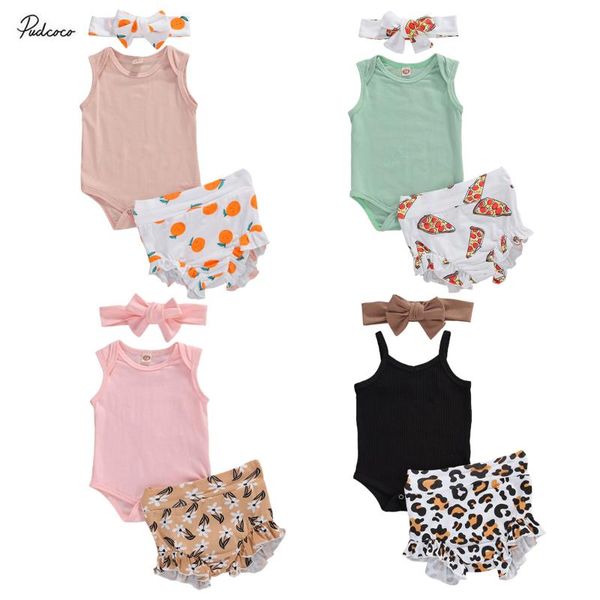 clothing sets born baby girl summer outfits sleeveless solid romper + ruffle shorts headband orange print 3pcs clothes set, White
clothing sets born baby girl summer outfits sleeveless solid romper + ruffle shorts headband orange print 3pcs clothes set, White