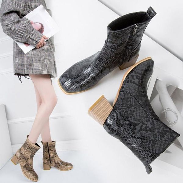 fashion boots women square heel serpentine boots zipper thick heel snake shoes zapatos de mujer botines mujer 2020, Black
fashion boots women square heel serpentine boots zipper thick heel snake shoes zapatos de mujer botines mujer 2020, Black