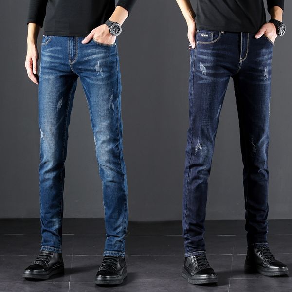 slim fit stretch skinny jeans korean fashion casual men's pants youth student jeans and trousers and trousers men's long pants, Blue
slim fit stretch skinny jeans korean fashion casual men's pants youth student jeans and trousers and trousers men's long pants, Blue