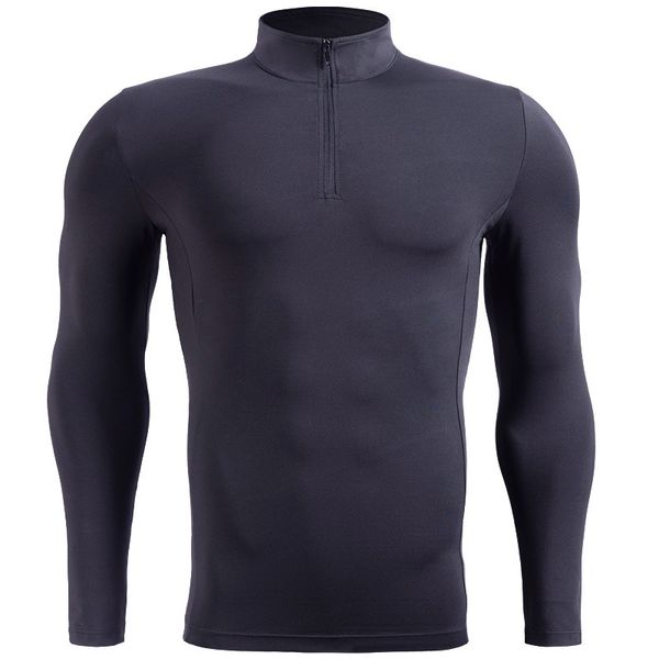 fitness t-shirt men zip stand collar quick-drying elastic t-shirt plus fleece or thin breathable gym training long sleeved, Black;blue
fitness t-shirt men zip stand collar quick-drying elastic t-shirt plus fleece or thin breathable gym training long sleeved, Black;blue
