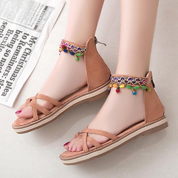 shoes woman summer clip-toe sandals fashion low heel sandals back zipper peep toe beach bohemian flat shoes chaussures femme, Black
shoes woman summer clip-toe sandals fashion low heel sandals back zipper peep toe beach bohemian flat shoes chaussures femme, Black