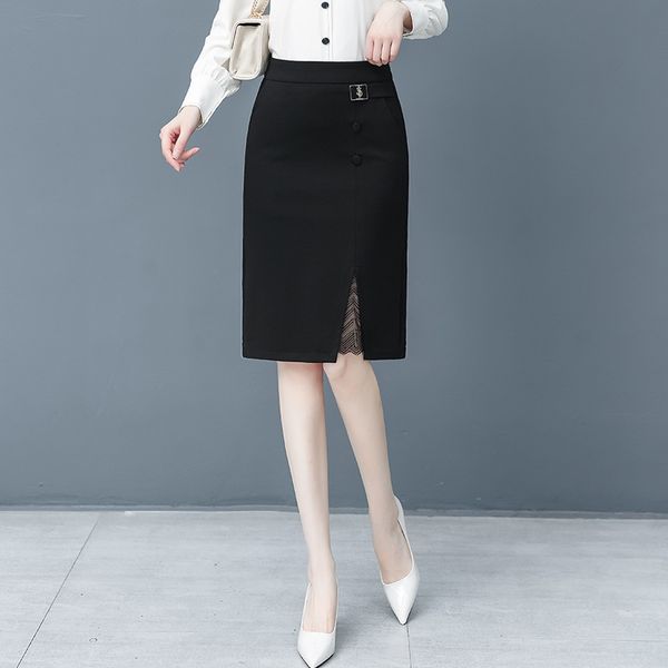 women's 2020 season new mid-length split one-step hip-covered high lace lace skirt waist straight skirt, Black
women's 2020 season new mid-length split one-step hip-covered high lace lace skirt waist straight skirt, Black