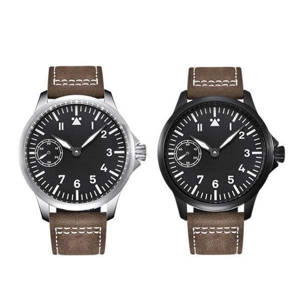 debert45mm sapphire glass men's manual mechanical watch st3600, 6497 movement 316l stainless steel case luminous, Slivery;brown
debert45mm sapphire glass men's manual mechanical watch st3600, 6497 movement 316l stainless steel case luminous, Slivery;brown