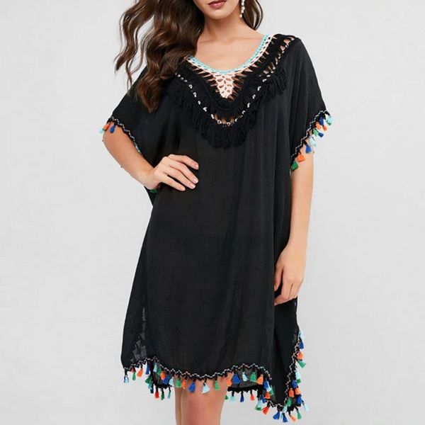 пляж sexy cover up вязания кисточкой swimwear платье дамы купальный костюм обложка взлетов 2020 туника пляжная женские сыпучие купальники, White;black
пляж sexy cover up вязания кисточкой swimwear платье дамы купальный костюм обложка взлетов 2020 туника пляжная женские сыпучие купальники, White;black