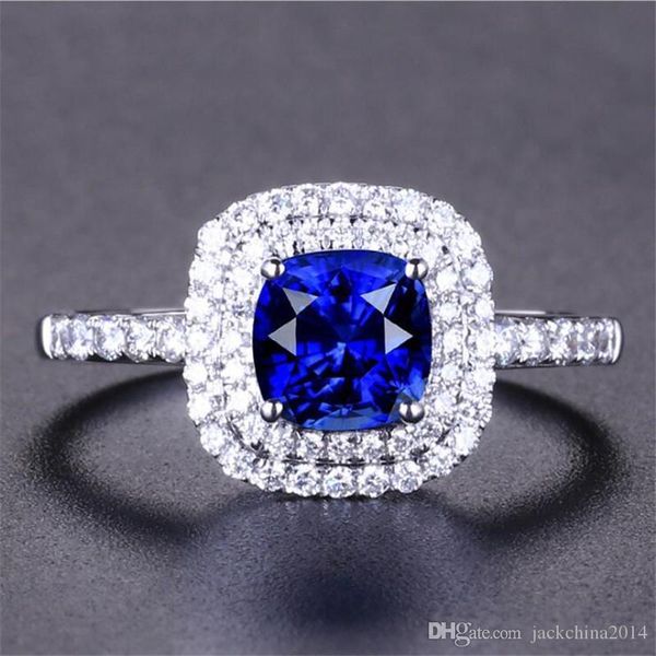 selling popular luxury jewelry 925 sterling silver cushion shape blue sapphire cz diamond gemstones pave promise women wedding ring gift, Slivery;golden
selling popular luxury jewelry 925 sterling silver cushion shape blue sapphire cz diamond gemstones pave promise women wedding ring gift, Slivery;golden