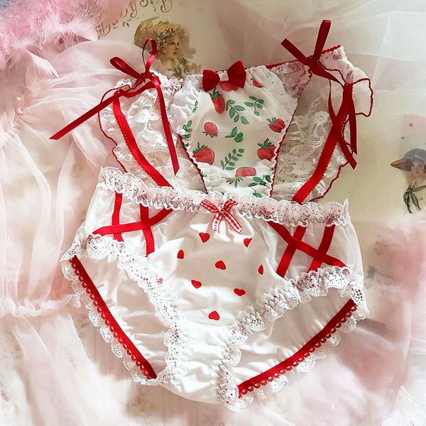 young girl lolita cute strawberry love ribbon underpants japanese women's mesh lace briefs low waist panties underwear, Black;pink
young girl lolita cute strawberry love ribbon underpants japanese women's mesh lace briefs low waist panties underwear, Black;pink