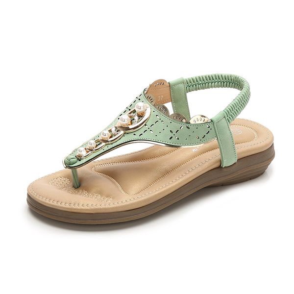 women sandals new fashion bohemian women flat heel beach sandals female footwear pearl fashion round head, Black
women sandals new fashion bohemian women flat heel beach sandals female footwear pearl fashion round head, Black