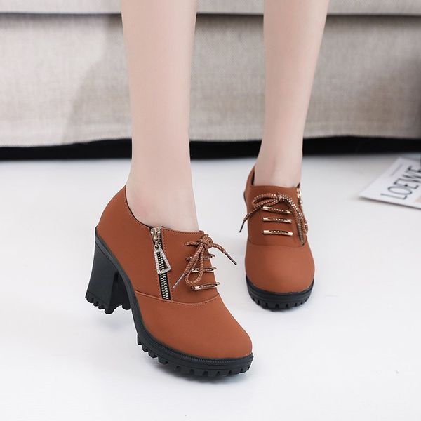 ankle boots women lace up square high heels botas mujer 2020 autumn casual ladies 2020 fashion zip short boots female footwear, Black
ankle boots women lace up square high heels botas mujer 2020 autumn casual ladies 2020 fashion zip short boots female footwear, Black