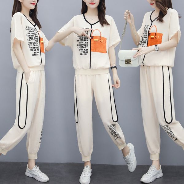 dfn4d large size women's clothing summer 2020 new casual sports fashion slimming younger large set women's suit sister western sty, Gray
dfn4d large size women's clothing summer 2020 new casual sports fashion slimming younger large set women's suit sister western sty, Gray