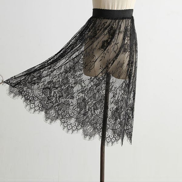 korean fashion women mesh lace transparent short skirt overskirt ladies elastic high waist black white knee length skirt
korean fashion women mesh lace transparent short skirt overskirt ladies elastic high waist black white knee length skirt