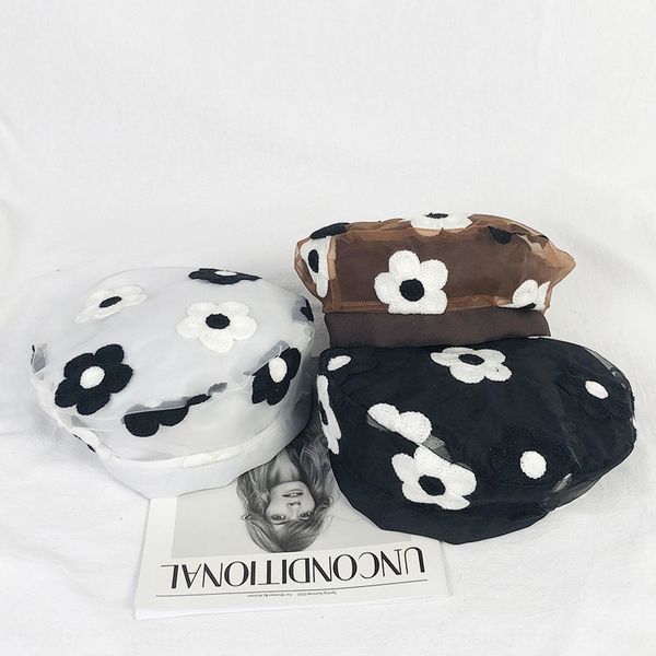 female cute small flower gauze beret painter beret p concave shape double-sided painter hat pumpkin hat, Blue;gray
female cute small flower gauze beret painter beret p concave shape double-sided painter hat pumpkin hat, Blue;gray