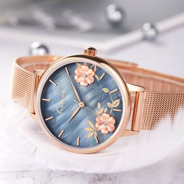 kimio 3d float flower natural pearl shell rose gold watch women stainless steel girls watches womans watch ladies, Slivery;brown
kimio 3d float flower natural pearl shell rose gold watch women stainless steel girls watches womans watch ladies, Slivery;brown