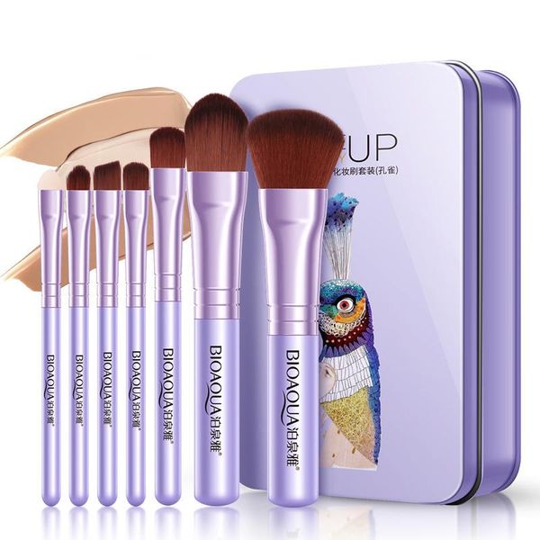 

7 multi functional cosmetic brushes set Mask brushes Portable make-up Meet your various make-up needs wholesale lot Exquisite packaging