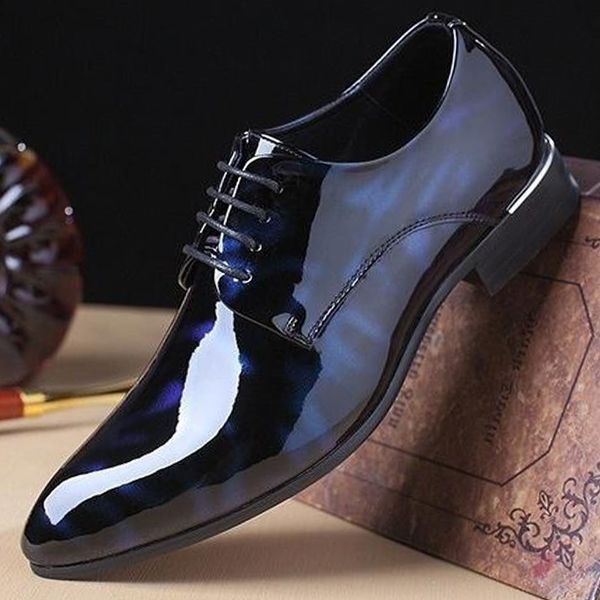fashion pointed toe men dress suit shoes luxury gentlemen formal shoes business patent leather office footwear derby, Black
fashion pointed toe men dress suit shoes luxury gentlemen formal shoes business patent leather office footwear derby, Black