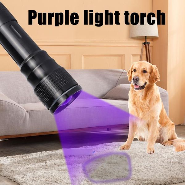Black Violet-white Dual Light Source Zoom Zoom Torch Cat Ringworm Amber Detection Light 365nm Purple