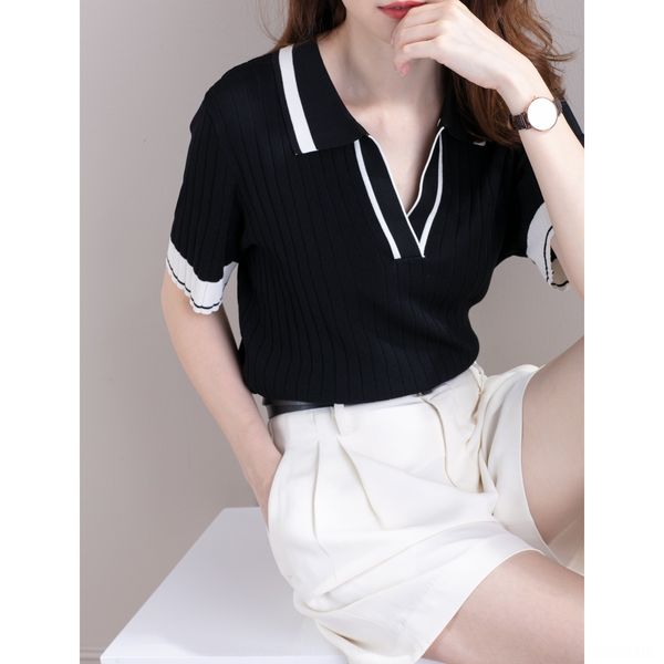 5dkbt super makeup makeup value paper men's contrast color slimming ice silk cool breathable v-neck knitwear short-sleeved women's, White
5dkbt super makeup makeup value paper men's contrast color slimming ice silk cool breathable v-neck knitwear short-sleeved women's, White