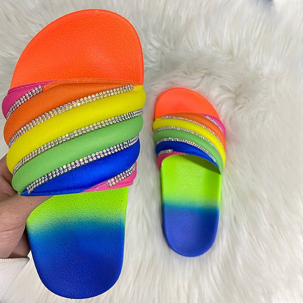 summer women rainbow color slippers women's shoes ladies casual rhinestone slides female outdoor beach shoes plus size footwear, Black
summer women rainbow color slippers women's shoes ladies casual rhinestone slides female outdoor beach shoes plus size footwear, Black