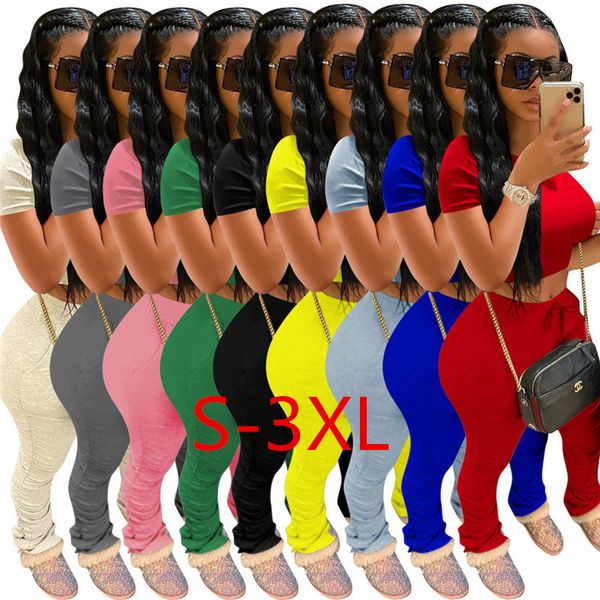 spring summer women tracksuit solid color designer t shirt crop and ruffled pants two piece trousers suit casual sport outfits ly7242, White
spring summer women tracksuit solid color designer t shirt crop and ruffled pants two piece trousers suit casual sport outfits ly7242, White