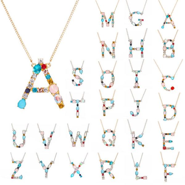 multicolor cz charm necklace fashion 26 alphabet initial a-z letter pendant necklace colorful crystal lady chain gift, Silver
multicolor cz charm necklace fashion 26 alphabet initial a-z letter pendant necklace colorful crystal lady chain gift, Silver