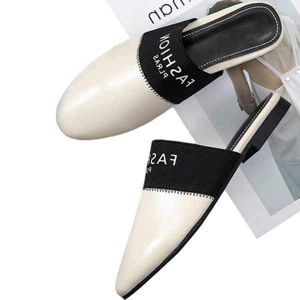 letter prints women slippers flat round toe summer mules leather patchwork beige shoes designer black slides
letter prints women slippers flat round toe summer mules leather patchwork beige shoes designer black slides