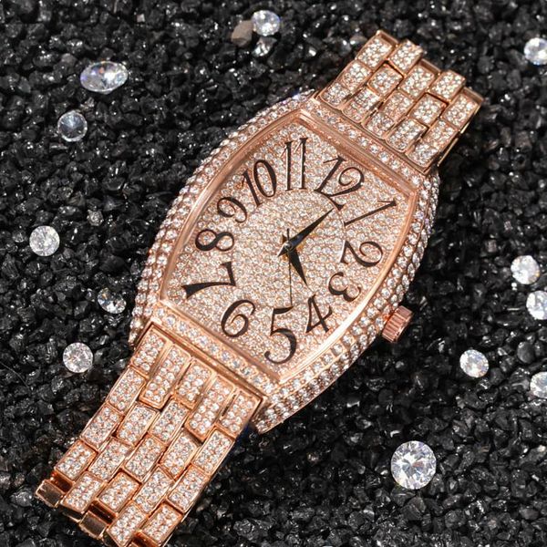 new 5 colors barrel shaped mens hip hop iced out quarts watch bling full diamond watches rock rapper jewelry wristband gift for men for sale, Slivery;brown
new 5 colors barrel shaped mens hip hop iced out quarts watch bling full diamond watches rock rapper jewelry wristband gift for men for sale, Slivery;brown