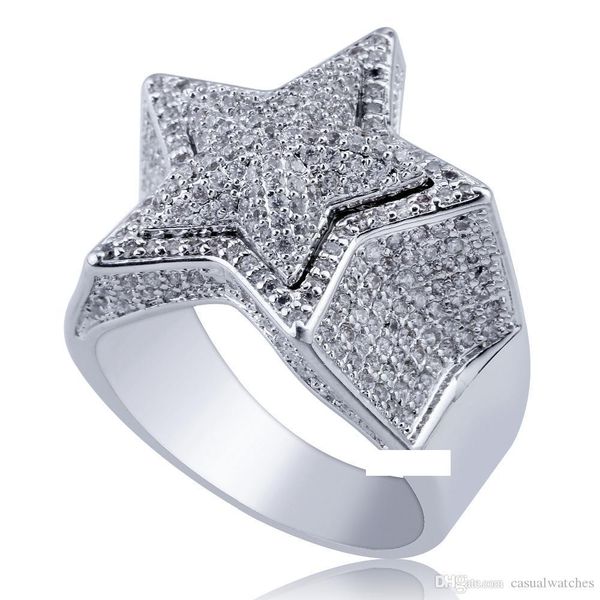 new fashion hip hop five star rings men's gold silver color iced out cubic zircon jewelry ring gifts ing
new fashion hip hop five star rings men's gold silver color iced out cubic zircon jewelry ring gifts ing