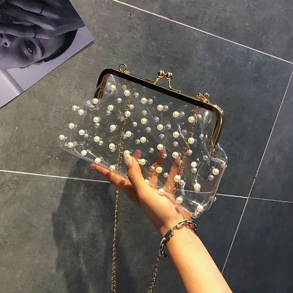 2020 summer new korean version of the wild messenger bag shoulder bag pearl transparent
2020 summer new korean version of the wild messenger bag shoulder bag pearl transparent
