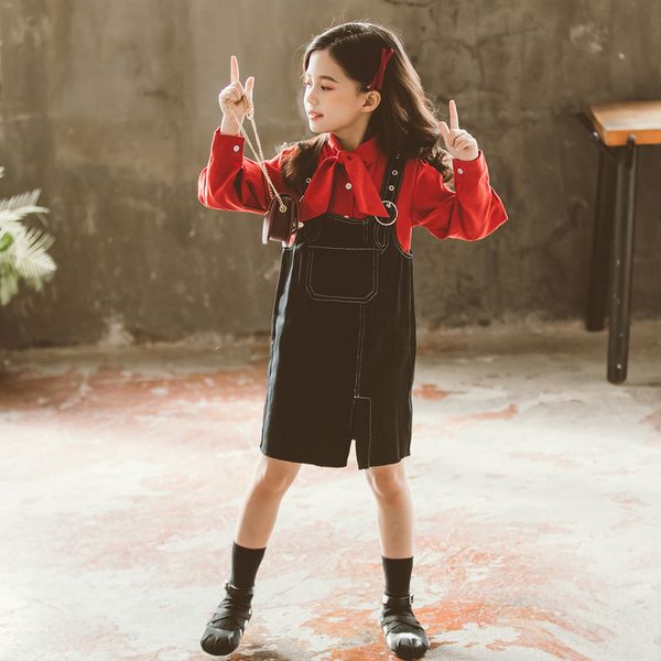 keelorn kids girls autumn fashion clothing sets 2pcs long sleeve tie t-shirts and solid jeans suspender skirts girls outfits, White
keelorn kids girls autumn fashion clothing sets 2pcs long sleeve tie t-shirts and solid jeans suspender skirts girls outfits, White