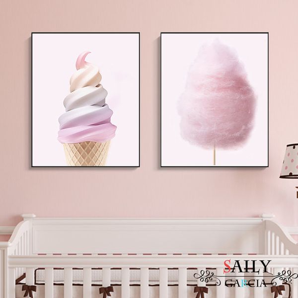 nordic canvas painting pink ice cream cotton candy print posters modern wall art picture for girl room dessert shop decoration
nordic canvas painting pink ice cream cotton candy print posters modern wall art picture for girl room dessert shop decoration