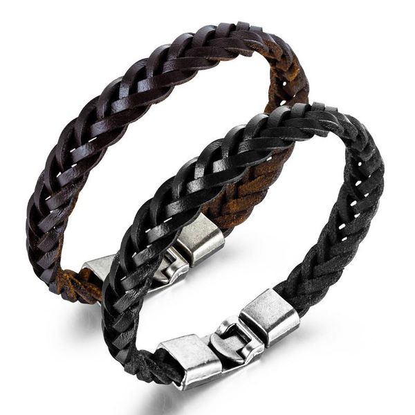 europe ornament men alloy fashion simple woven leather strap bracelet classic black jewelry gift for boyfriend
europe ornament men alloy fashion simple woven leather strap bracelet classic black jewelry gift for boyfriend